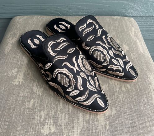 Moroccan Embroidered Mules