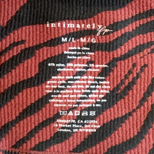 Free People Intimately Sienna Zebra Print Strappy Rib Knit Bralette Size  M/L