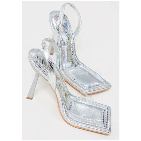 Good American, Shoes, Brand New Khloe Kardashians Good American Cinderella  Glass Heels