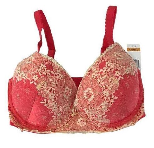 PARISA size 32 DDD Padded Plunge Push-Up Bra NEW WITH TAGS Sugar melon pink  - $25 New With Tags - From Elizabeth