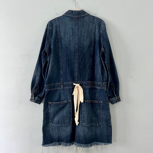 Lucky Brand, Dresses, Nwt Lucky Brand Workwear Valeport Denim Trucker  Drawstring Dress