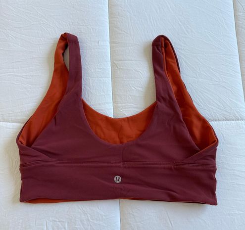 Lululemon Align Reversible Bra *Light Support, A/B Cup - Mulled Wine /  Canyon Orange - lulu fanatics