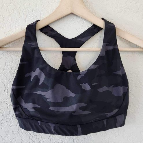 Athleta Black Camo Ultimate Racerback Sports Bra Size small - $25