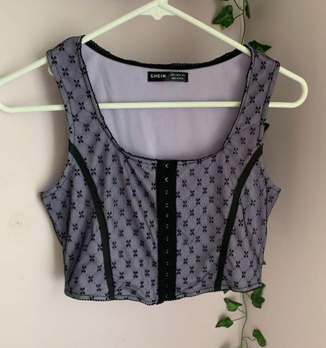 SHEIN, Tops, Shein Black Corset Crop Top Nwot