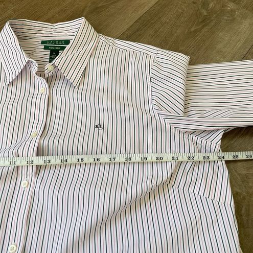 Ralph Lauren Lauren Non Iron Striped Button Up Shirt ~ Women's Size 1X -  $25 - From Ginny