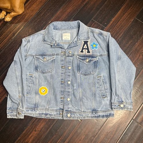 Pink Denim Jacket L