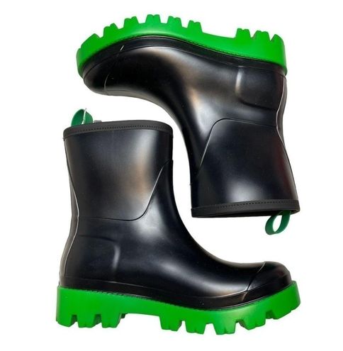 GIA Borghini - Nib - Giove Wellington Boots Size 38 Black Green