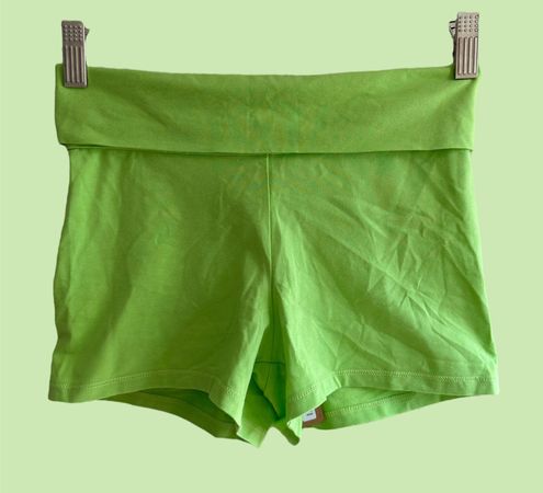 SKIMS Cover Up Fold Over Shorts Neon Green Size XXS - $40 New