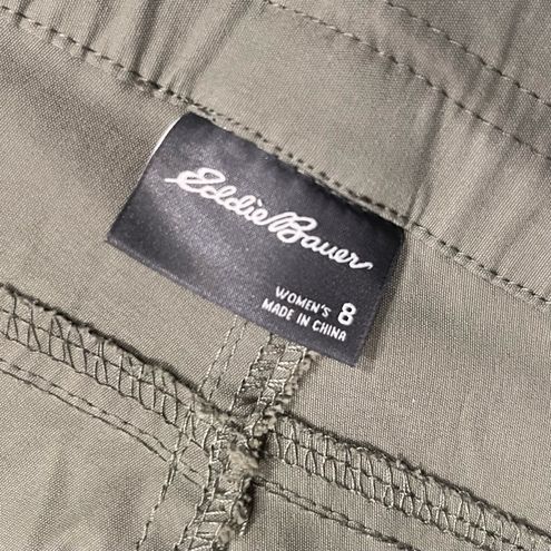 Eddie Bauer Rainier Olive Green Capri Hiking Pants Size 8 - $23