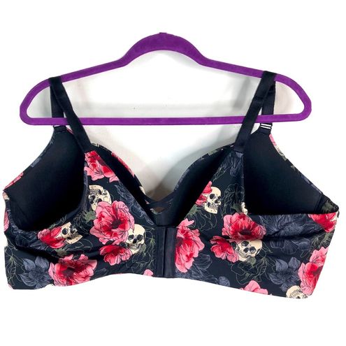 Torrid Curves Plunge Push Up 360 Back Smoothing Bra in Variety Skull 46D  Black Size undefined - $46 - From Sunny
