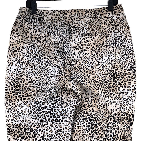 Chico's Womens Size 1R US 8 Pull On Pants Stretch Animal Print