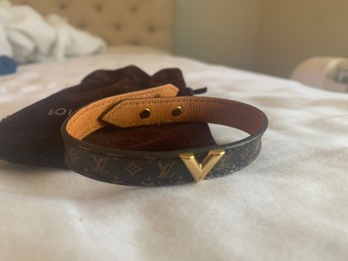 Nanogram leather bracelet Louis Vuitton Brown in Leather - 35120867