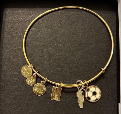 : Alex and Ani Women's Team USA Soccer Bangle Gold-Tone One Size:  Clothing, Shoes & Jewelry