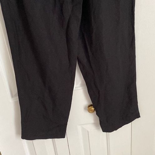 Madewell The Tailored Tapered Pant in Linen-Blend Black Size 2 NWT - $45  New With Tags - From Rachael