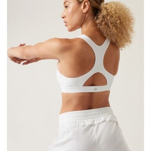 Athleta S Ultimate Zip Front Bra Size Small Cup A-C White - $30