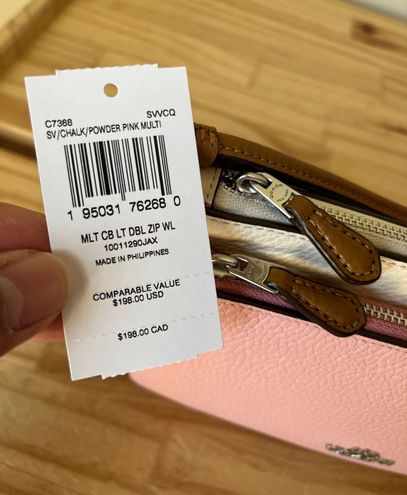 Coach Large Double Zip Wristlet Pink - $125 (29% Off Retail) New With Tags  - From Aya