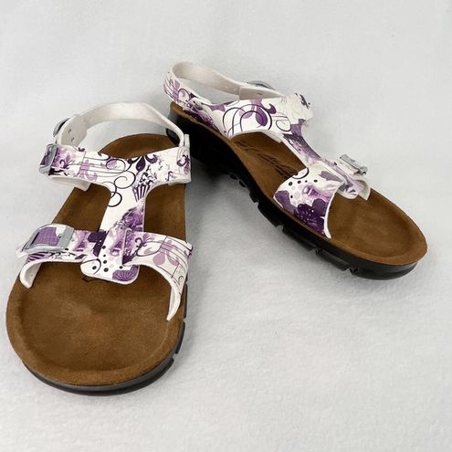arabisk invadere Mug Birkenstock Alpro Sandals White Purple L8 M6 Size 8 - $69 - From Kris