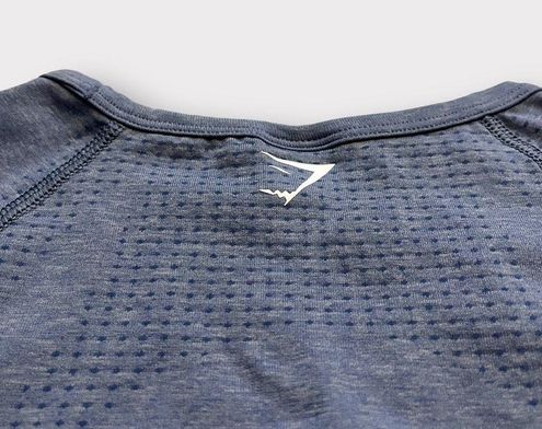 Gymshark Vital Seamless 2.0 Crop Top XS Evening Blue Marl Long Sleeve Shirt  - $33 - From Lalita