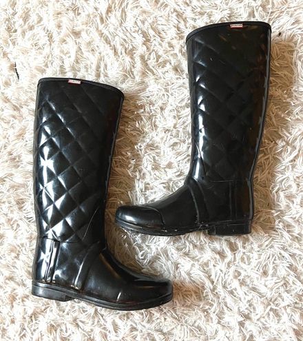 Hunter quilted deals rain boots