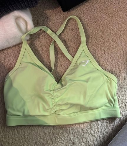 Ruched Sports Bra, Green