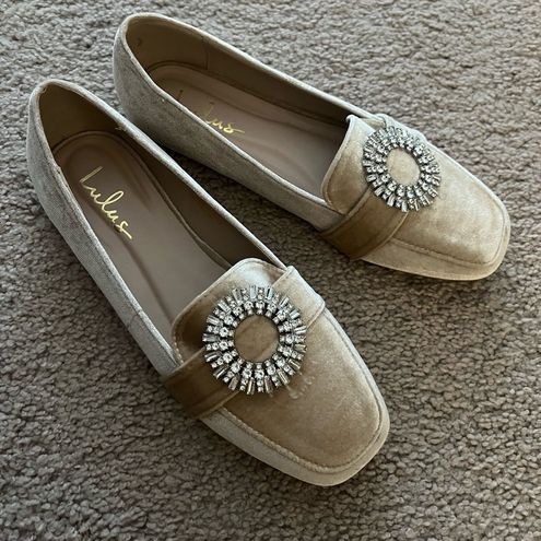 Lulus Rhinestone Velvet Loafers