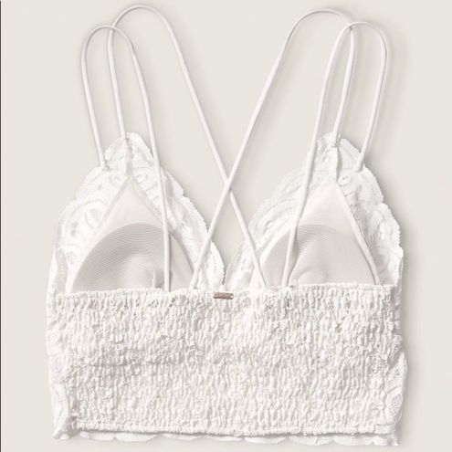 PINK - Victoria's Secret VS PINK Coconut White Longline Crochet