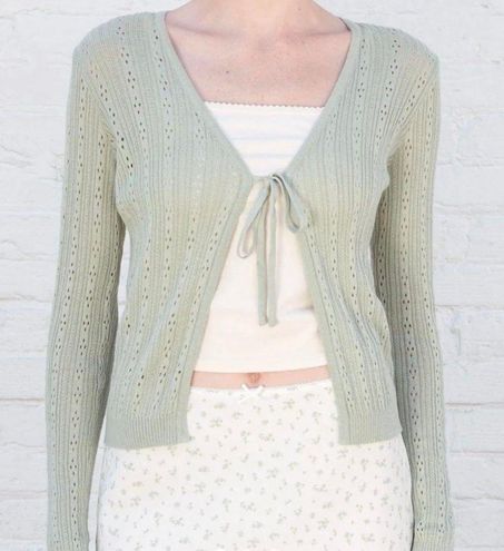 Brandy Melville Brandy Eyelet Cardigan Green - $22 - From Kailea