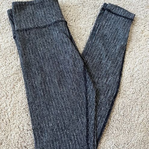 Lululemon Wunder Under Giant Herringbone Black Heathered