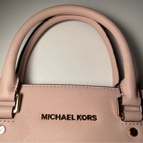 Michael Kors Selma Medium Blossom Pink Leather Satchel Shoulder Bag - $61 -  From Tao
