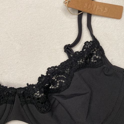 SKIMS LACE Scoop Neck Bra NWT 36B Black Size 36 B - $33 (36% Off Retail)  New With Tags - From Ali