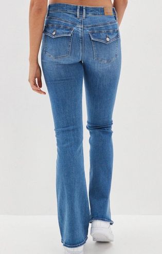 Low Rise Flare Jean Blue