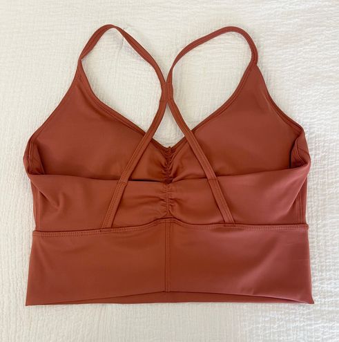 Gymshark Elevate Longline Sports Bra - Rose Brown