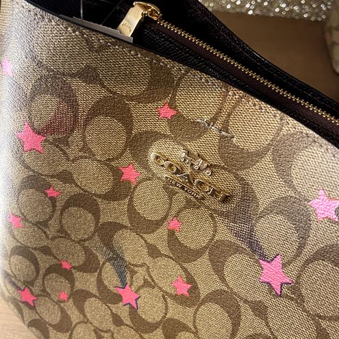 Coach Town Bucket Bag in Signature Canvas with Disco Star Print