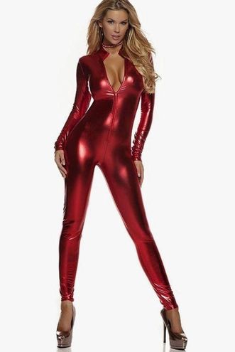 Britney Spears Costume Metallic Unitard