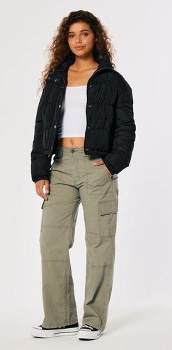 Hollister Nylon Mock-Neck Puffer Jacket