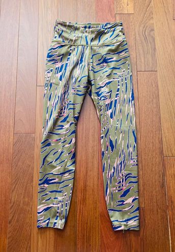 Joy Lab Blue, Green, and Pink Zebra Print Crossover Waistband