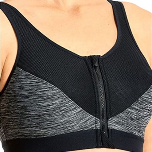  Women Bra Front Zipper High Impact Non-Padded Cross