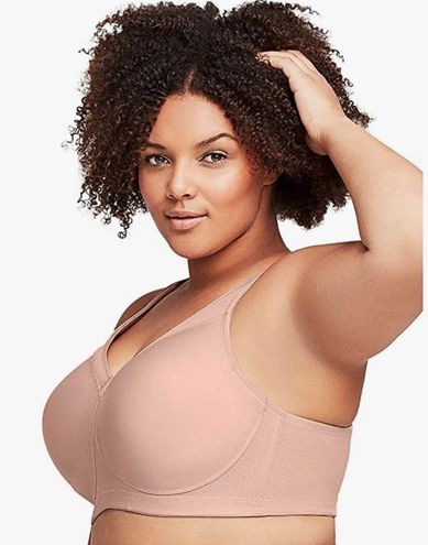 Glamorise Womens Full Figure MagicLift Plus Size Seamless Wirefree Back  Close Sports Bra 1006