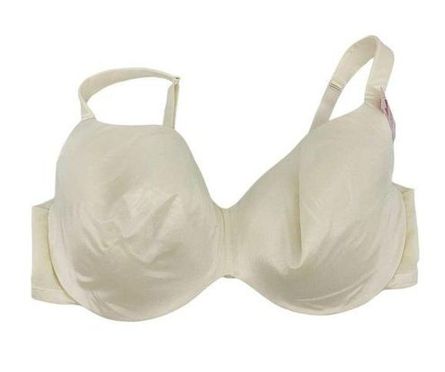 Cacique Lane Bryant Bra Smooth Satin Full Coverage Ivory Size 44DD White -  $40 New With Tags - From W