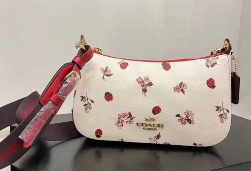 Coach Jes Baguette With Ladybug Floral Print