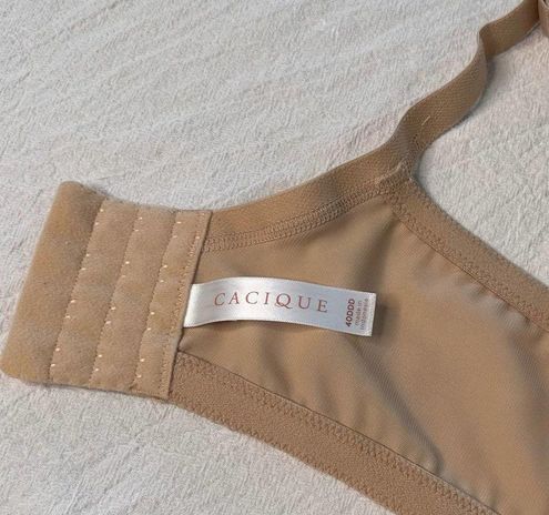 Cacique Boost Plunge Bra 40DDD Nude Wide Strap Comfort A83532 Tan Size 40 F  / DDD - $19 - From Carissa