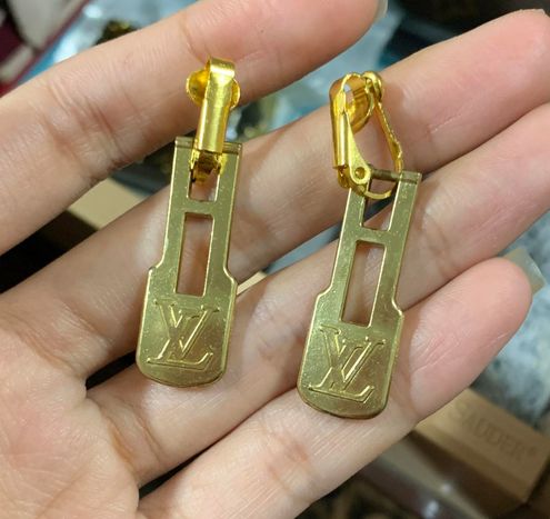 Louis Vuitton Upcycled Clip-on Earrings Gold - $65 - From Katheline