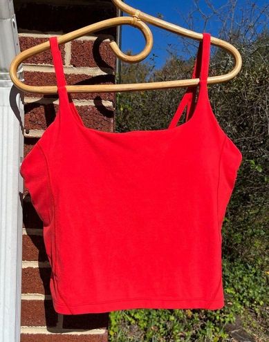 Lululemon Strappy Nulu Shelf Tank Top Love Red Women's 12 - $39