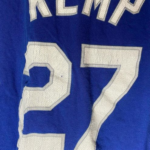 Majestic LA Dodgers Kemp #27 Blue Shirt Youth Unisex Kids Size M 12-13 GUC
