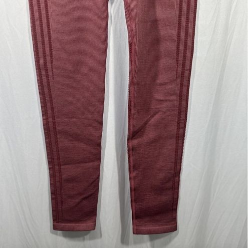 Fabletics NWT $50 [ Small ] High-Waisted Seamless Rib Leggings Dark Rouge  #5960 Pink - $45 (10% Off Retail) New With Tags - From Naomi