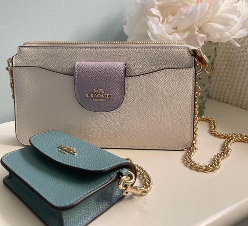 Coach Poppy crossbody with Card Case in Colorblock White - $102