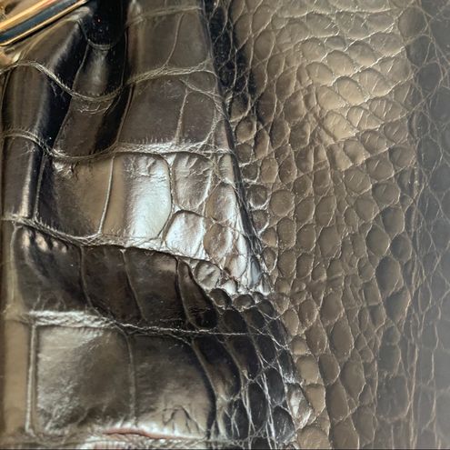 Furla Large Brera Croc Embossed Leather Bag - $85 - From ReLove