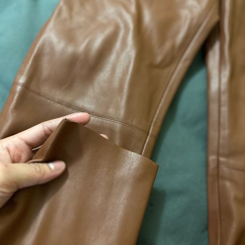ZARA brown leather pants / small preowned - $25 - From Hang