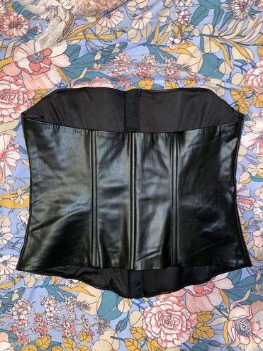Black leather corset Size M
