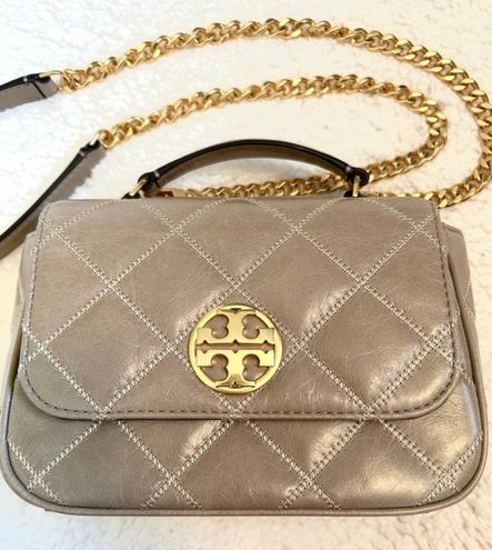 Tory Burch Willa Glazed Mini Top Handle Bag Tan - $333 (33% Off